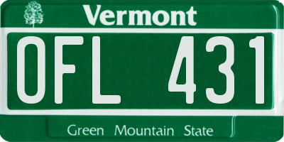 VT license plate OFL431