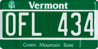 VT license plate OFL434