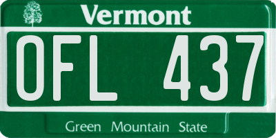VT license plate OFL437