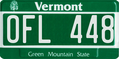 VT license plate OFL448