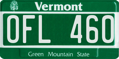 VT license plate OFL460