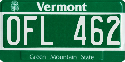 VT license plate OFL462