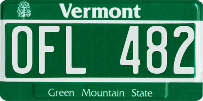 VT license plate OFL482