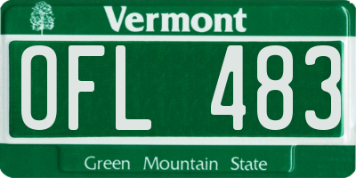 VT license plate OFL483