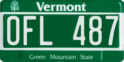 VT license plate OFL487