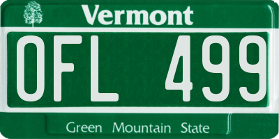 VT license plate OFL499