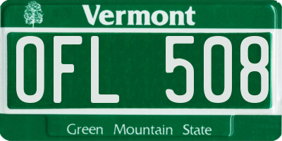 VT license plate OFL508