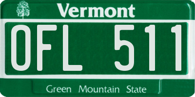 VT license plate OFL511