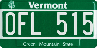 VT license plate OFL515