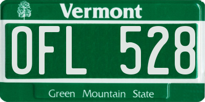 VT license plate OFL528