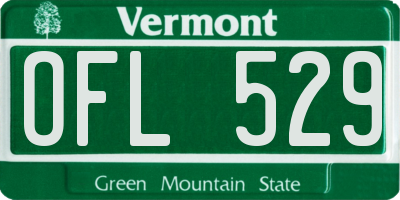 VT license plate OFL529