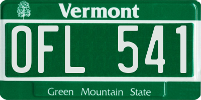 VT license plate OFL541