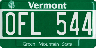 VT license plate OFL544