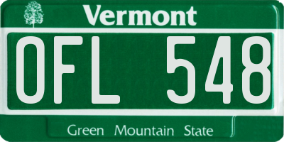 VT license plate OFL548