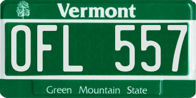 VT license plate OFL557