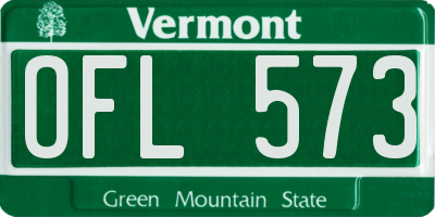 VT license plate OFL573