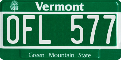 VT license plate OFL577