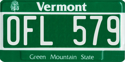 VT license plate OFL579