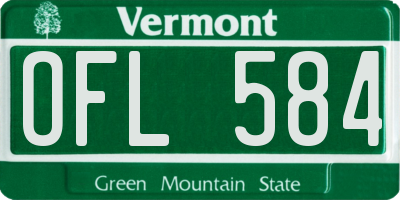 VT license plate OFL584