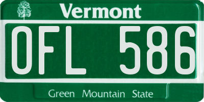 VT license plate OFL586