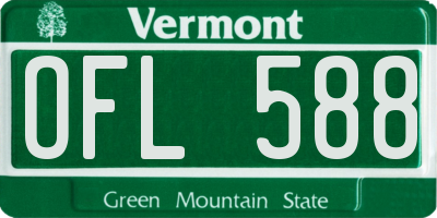 VT license plate OFL588
