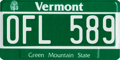 VT license plate OFL589