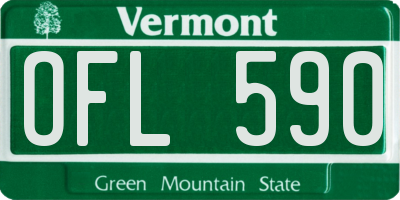 VT license plate OFL590