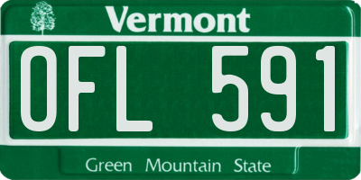 VT license plate OFL591