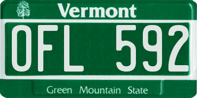 VT license plate OFL592