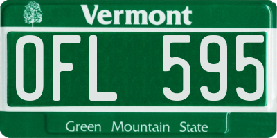 VT license plate OFL595