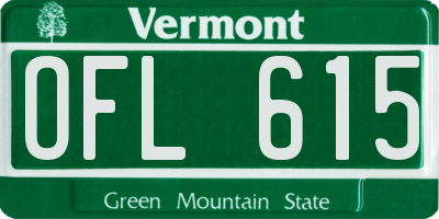VT license plate OFL615