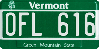 VT license plate OFL616