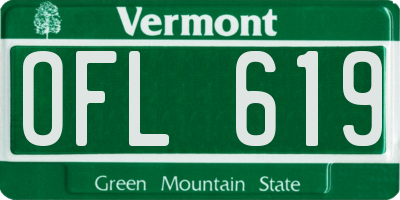 VT license plate OFL619
