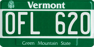 VT license plate OFL620