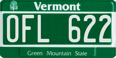 VT license plate OFL622