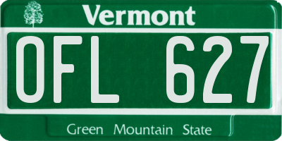 VT license plate OFL627