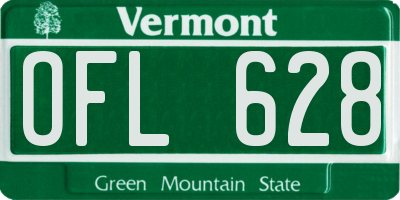 VT license plate OFL628