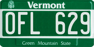 VT license plate OFL629