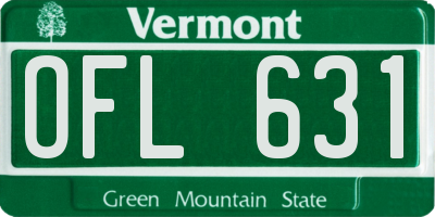 VT license plate OFL631