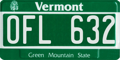 VT license plate OFL632