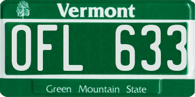 VT license plate OFL633