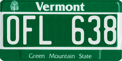 VT license plate OFL638