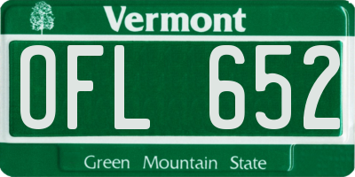 VT license plate OFL652