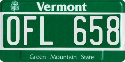 VT license plate OFL658