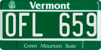 VT license plate OFL659