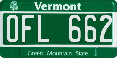 VT license plate OFL662