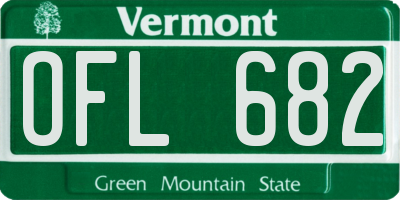 VT license plate OFL682