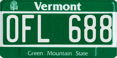 VT license plate OFL688