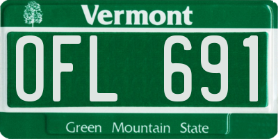 VT license plate OFL691