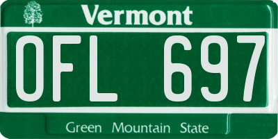 VT license plate OFL697
